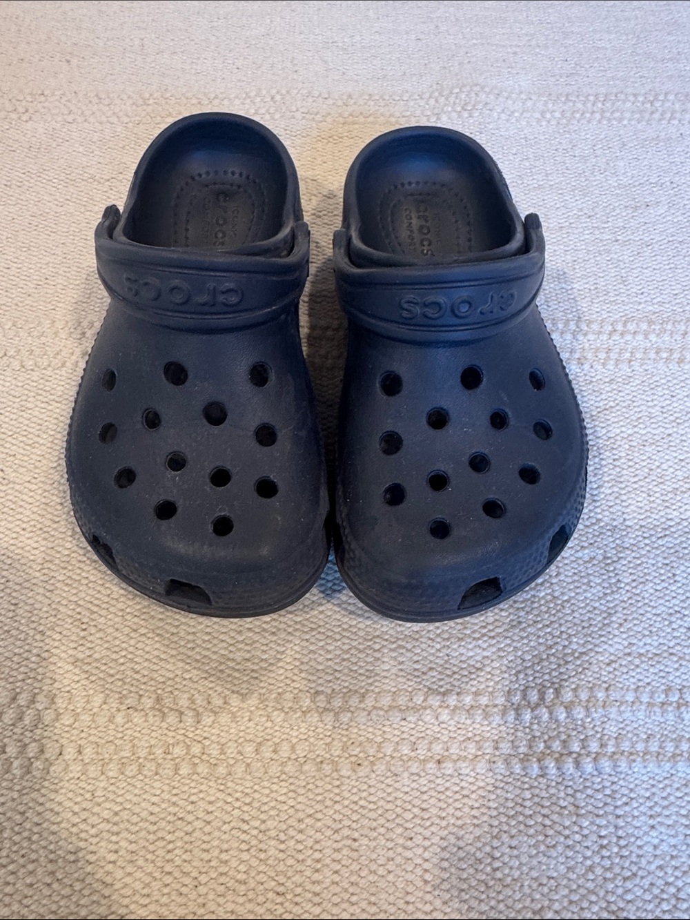CROCS Kids Navy Slip-On Clog with Heel Strap